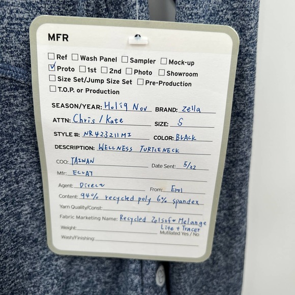 Z by Zella Women's Wellness Turtleneck in Blue Size Small - Picture 3 of 3